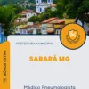 Apostila Médico Pneumologista Pediatra Prefeitura de Sabará MG 2024
