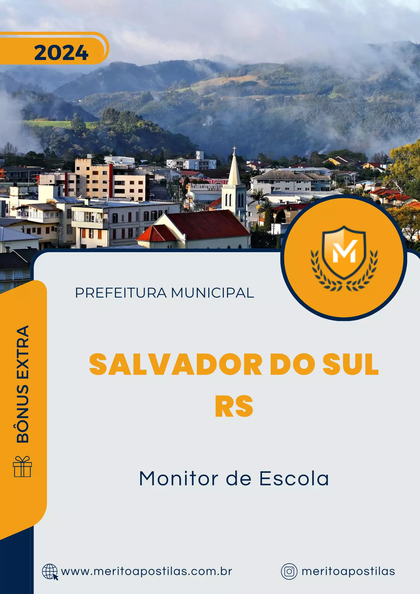 Apostila Monitor de Escola Prefeitura de Salvador do Sul RS 2024