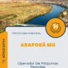 Apostila Operador De Máquinas Pesadas Prefeitura de Araporã MG 2024