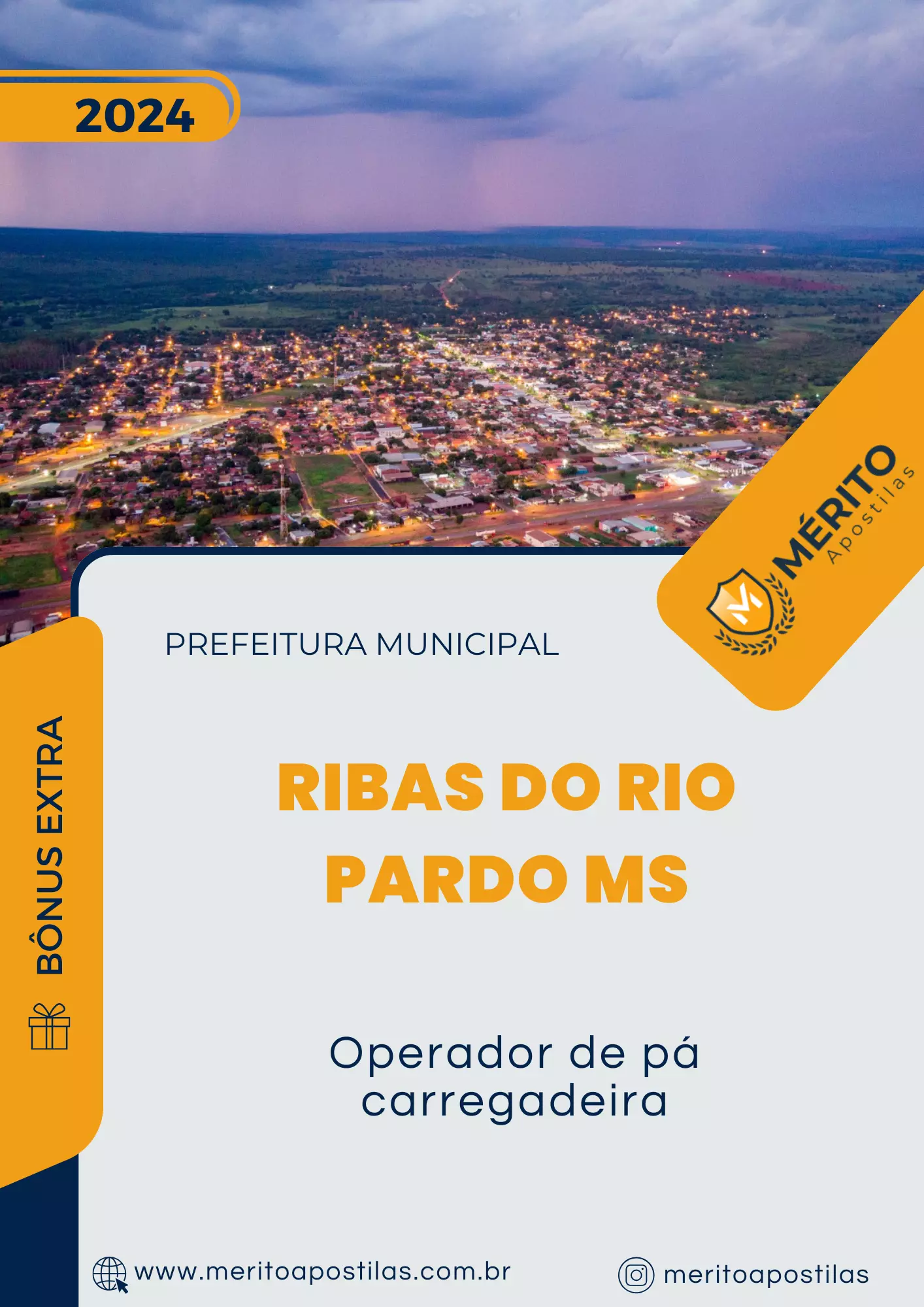 Apostila Operador De Pá Carregadeira Prefeitura de Ribas do Rio Pardo MS 2024