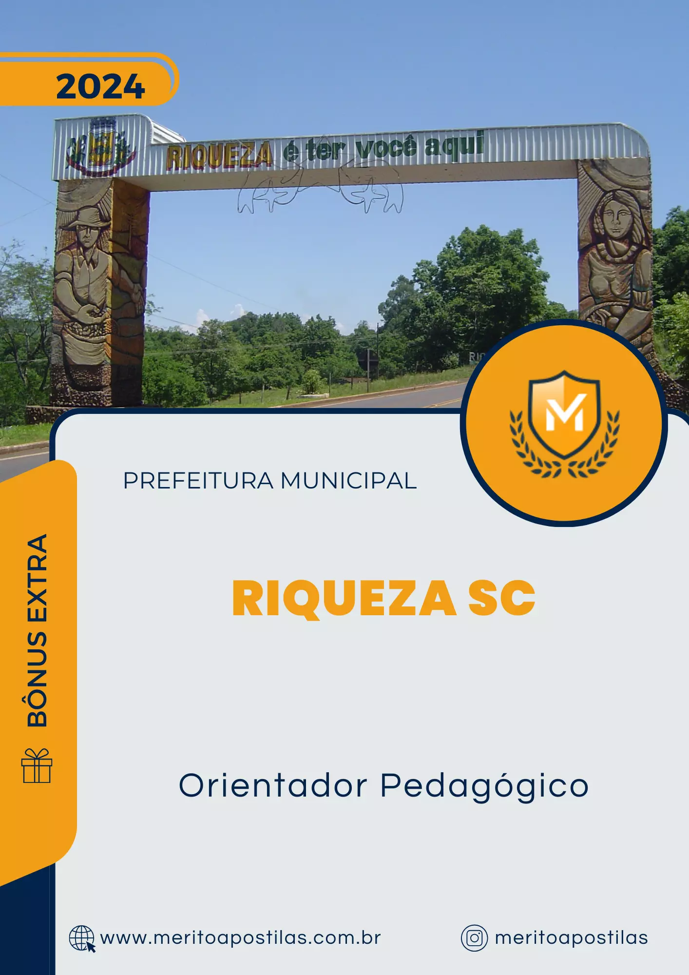 Apostila Orientador Pedagógico Prefeitura de Riqueza SC 2024
