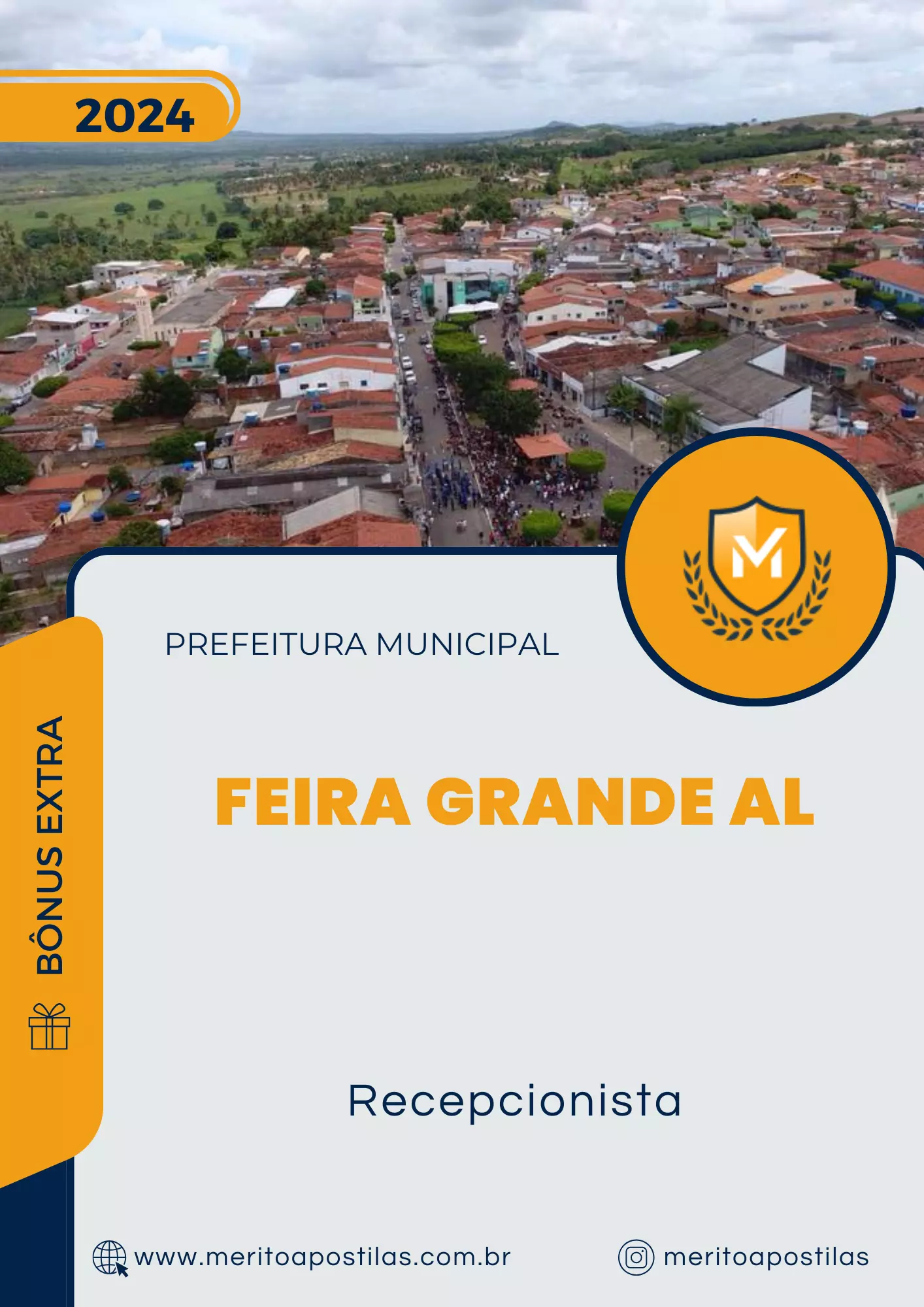 Apostila Recepcionista Prefeitura de Feira Grande AL 2024