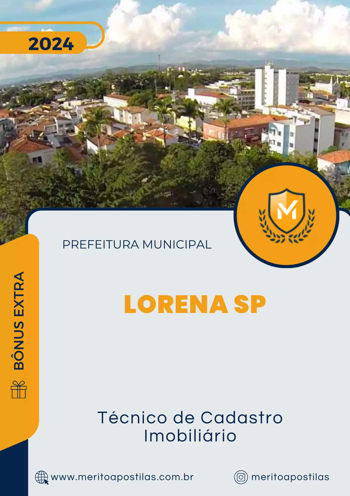 Apostila Técnico de Cadastro Imobiliário Prefeitura de Lorena SP 2024