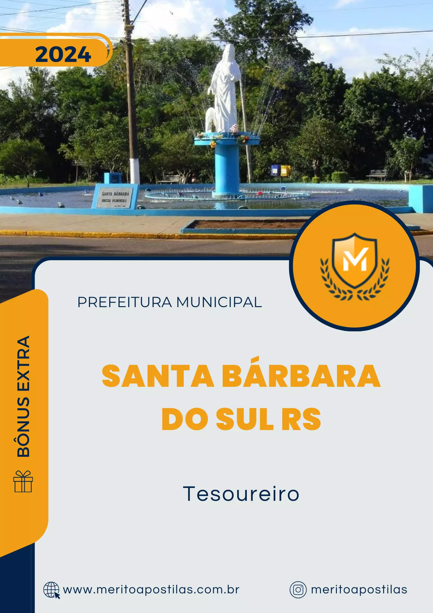 Apostila Tesoureiro Prefeitura de Santa Bárbara do Sul RS 2024