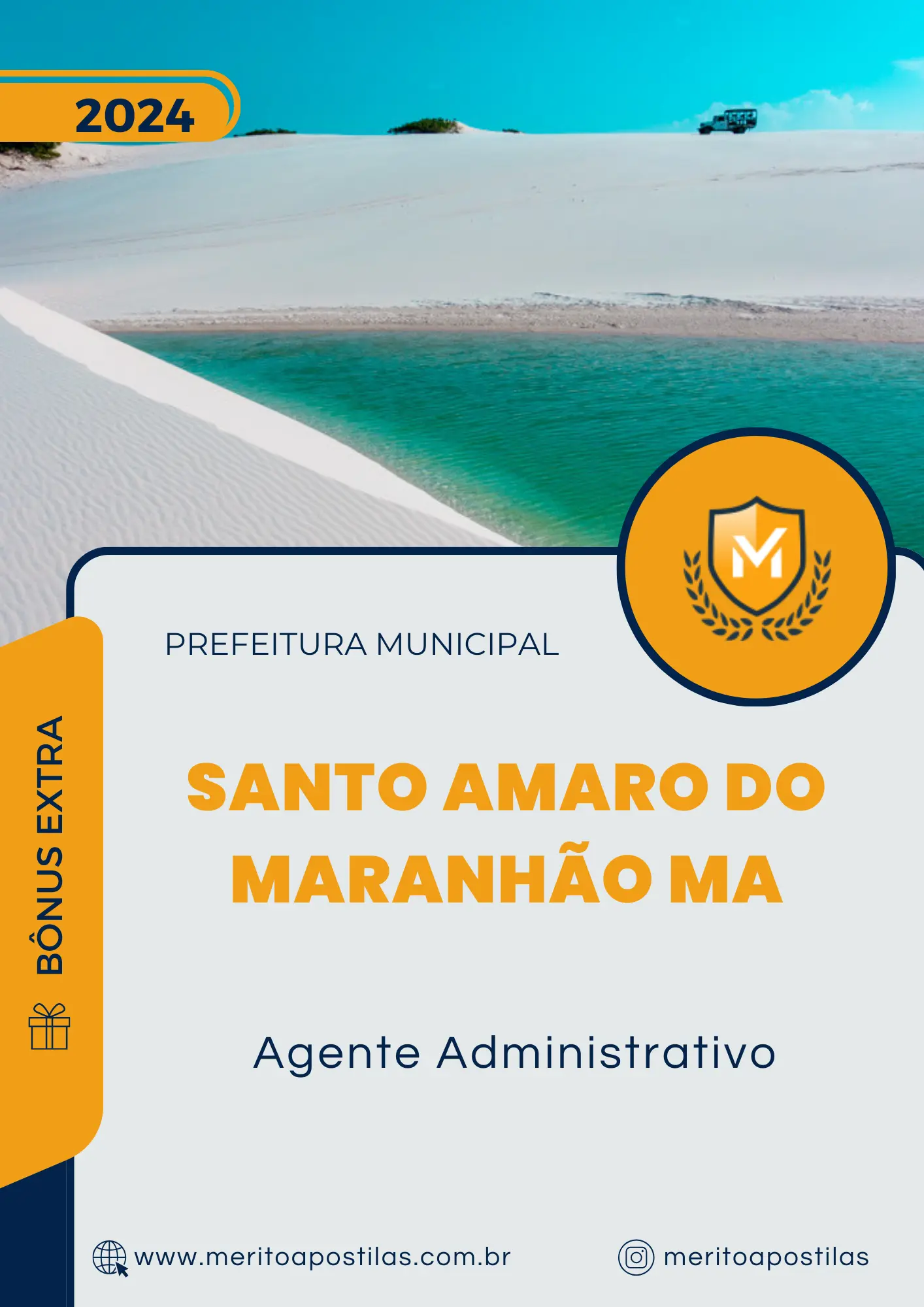 Apostila Agente Administrativo Prefeitura de Santo Amaro do Maranhão MA 2024
