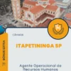 Apostila Agente Operacional de Recursos Humanos Câmara de Itapetininga SP 2024