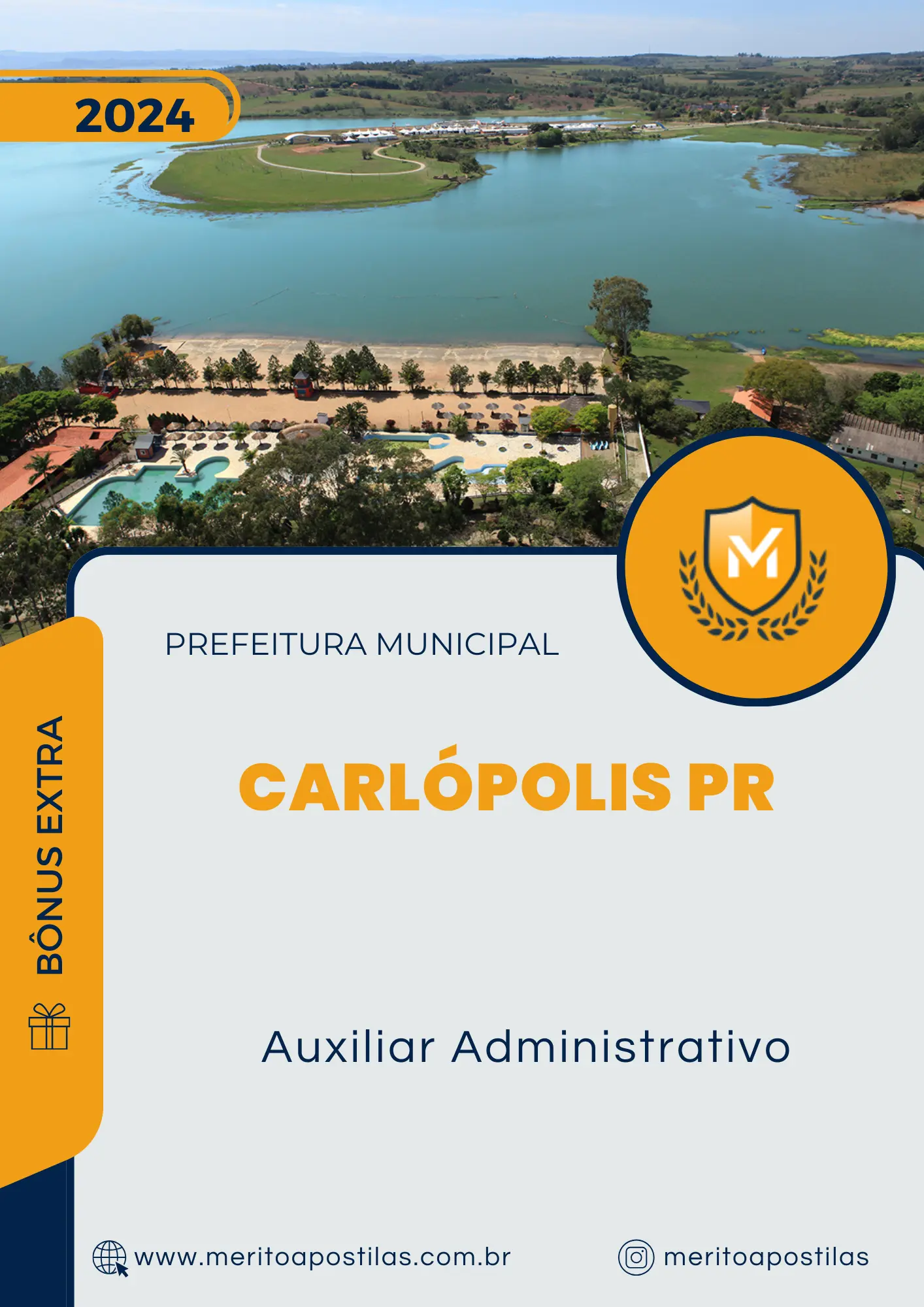 Apostila Auxiliar Administrativo Prefeitura de Carlópolis PR 2024