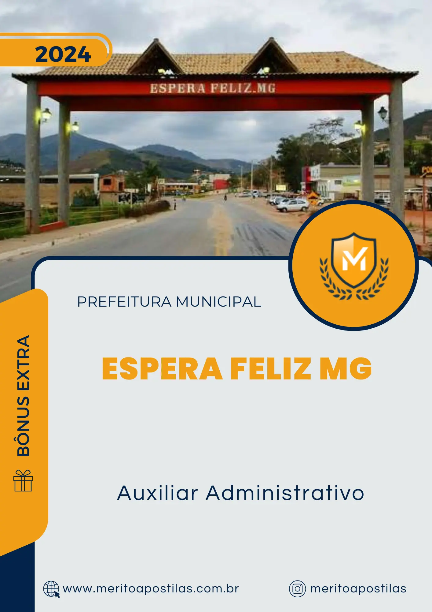 Apostila Auxiliar Administrativo Prefeitura de Espera Feliz MG 2024