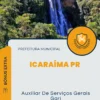 Apostila Auxiliar De Serviços Gerais Gari Prefeitura de Capelinha MG 2024