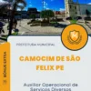 Apostila Auxiliar Operacional de Serviços Diversos Prefeitura Camocim de São Felix PE 2024