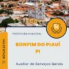 Apostila Auxiliar de Serviços Gerais Prefeitura Bonfim do Piauí PI 2024