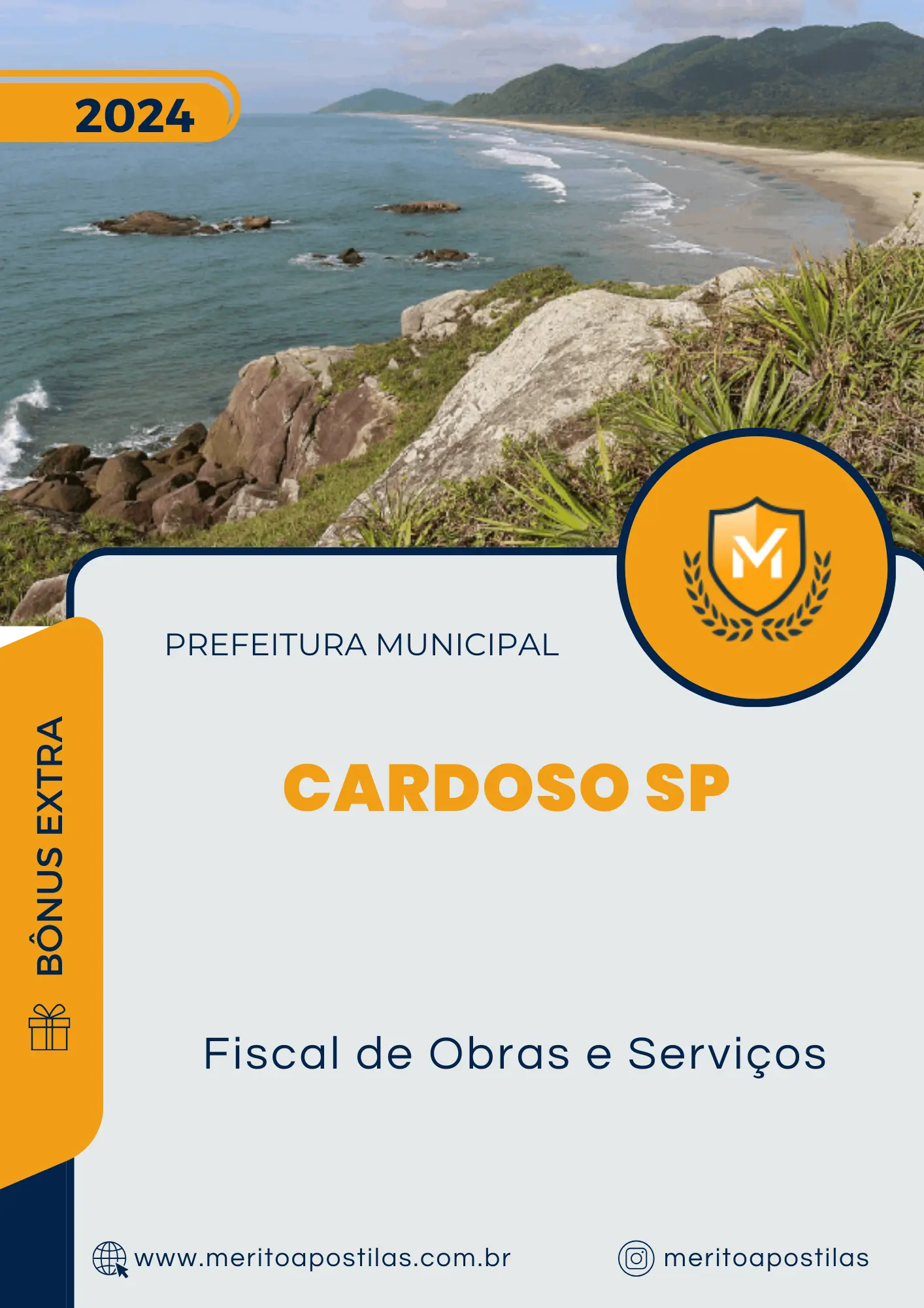 Apostila Fiscal de Obras e Serviços Prefeitura de Cardoso SP 2024