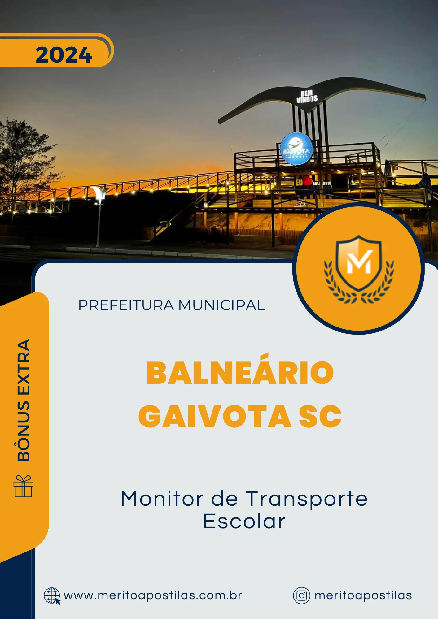 Apostila Monitor de Transporte Escolar Prefeitura de Balneário Gaivota SC 2024
