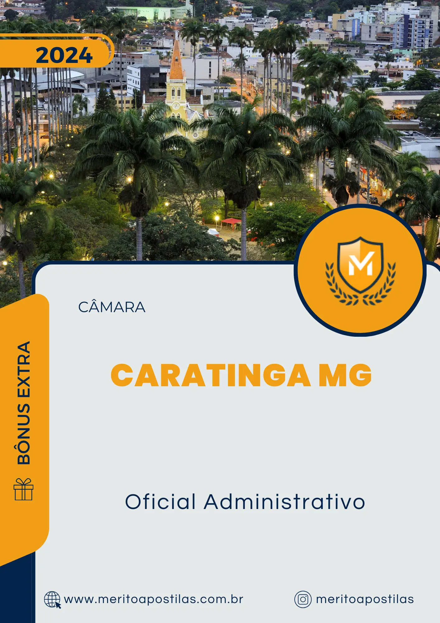 Apostila Oficial Administrativo Câmara de Caratinga MG 2024