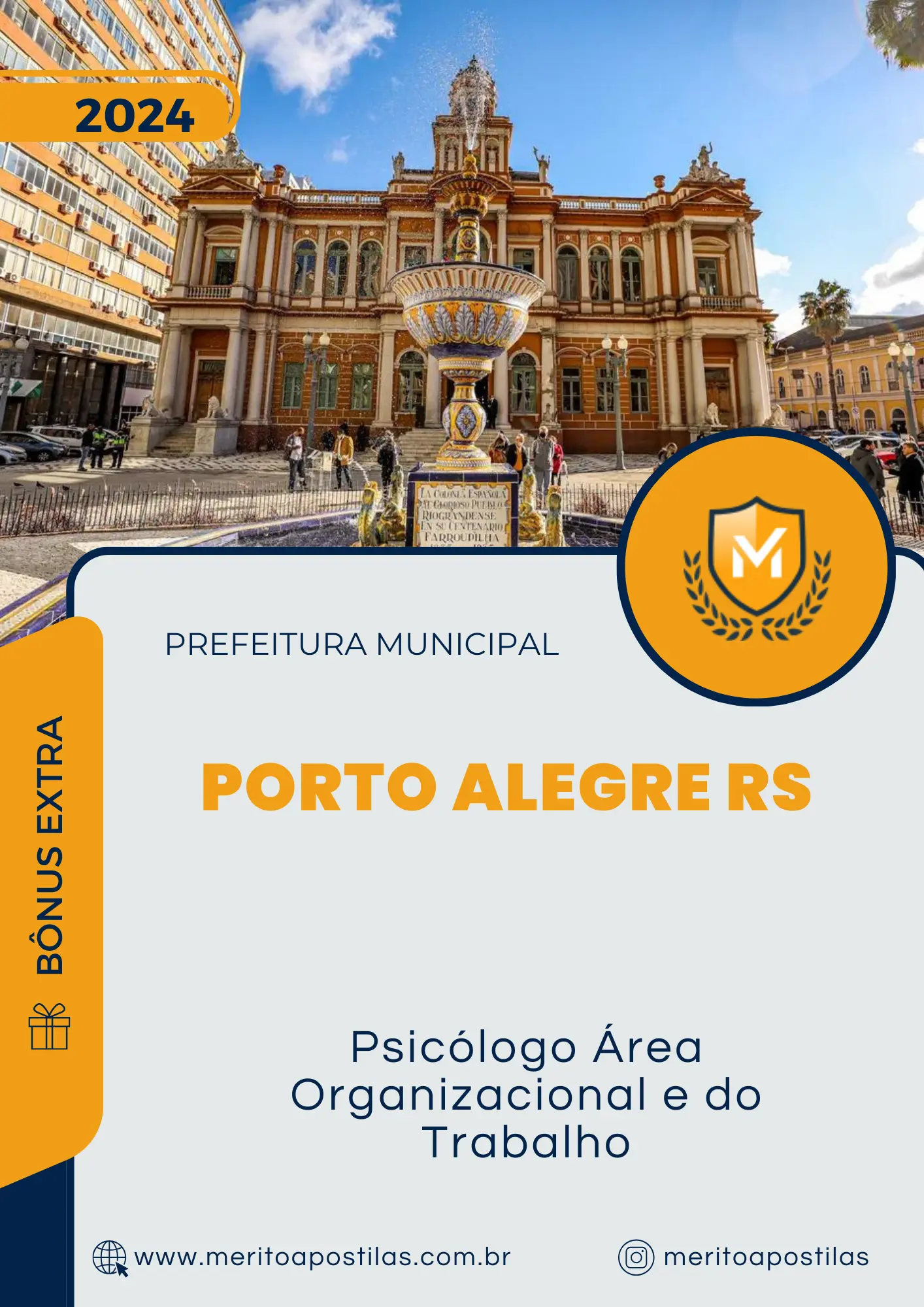 Apostila Psicólogo Área Organizacional e do Trabalho Prefeitura Porto Alegre RS 2024