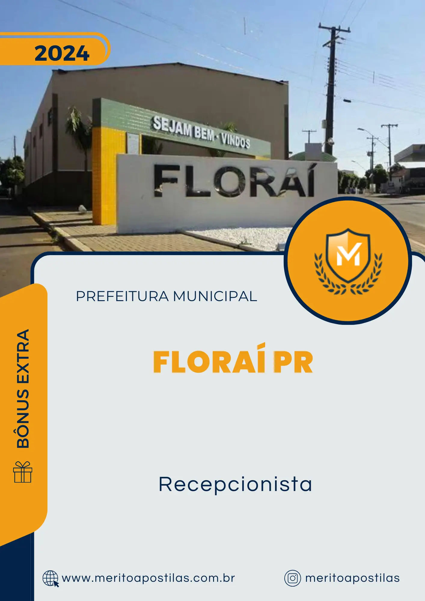 Apostila Recepcionista Prefeitura de Floraí PR 2024