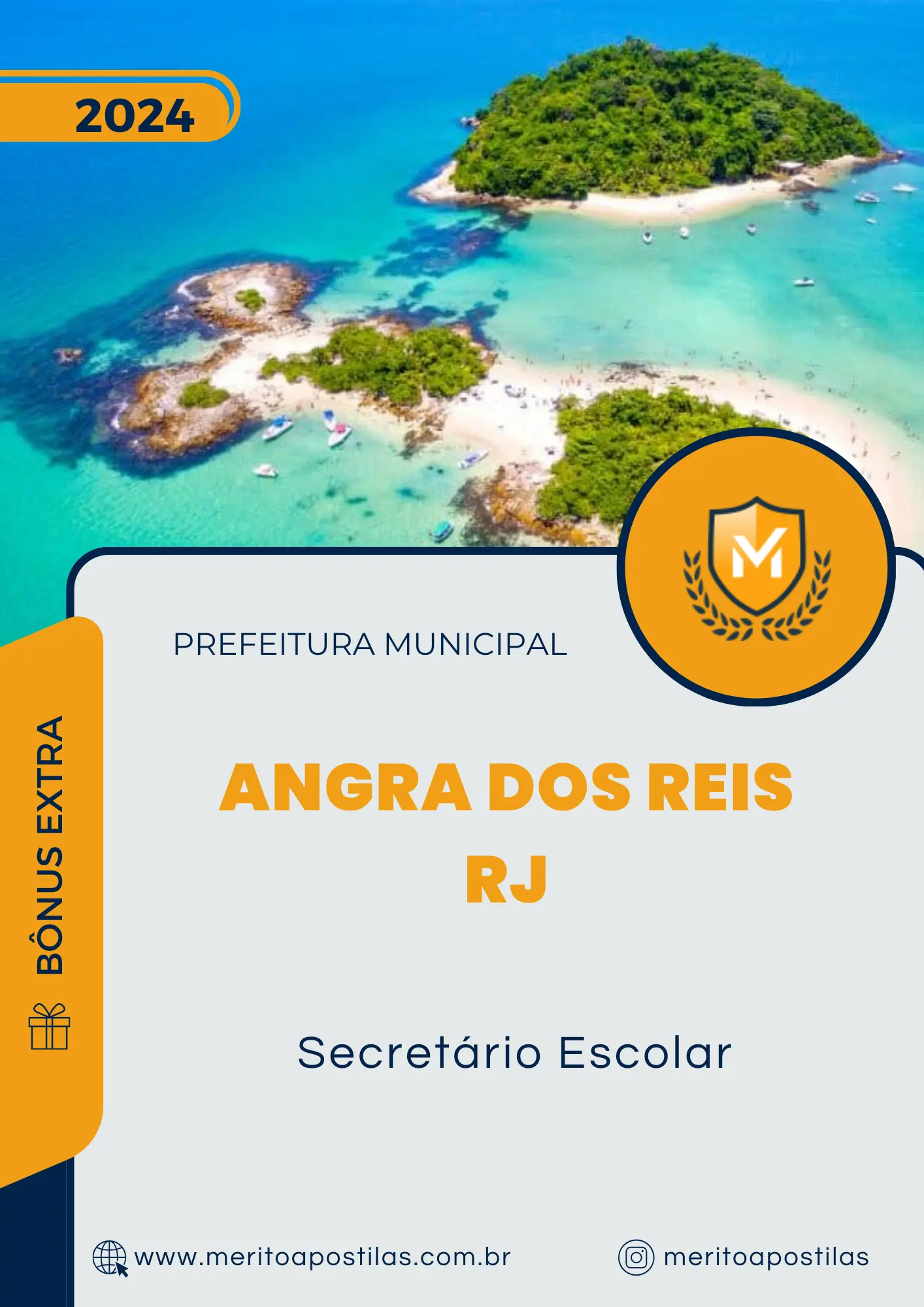 Apostila Secretário Escolar Prefeitura de Angra dos Reis RJ 2024
