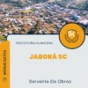 Apostila Servente De Obras Prefeitura Jaborá SC 2024