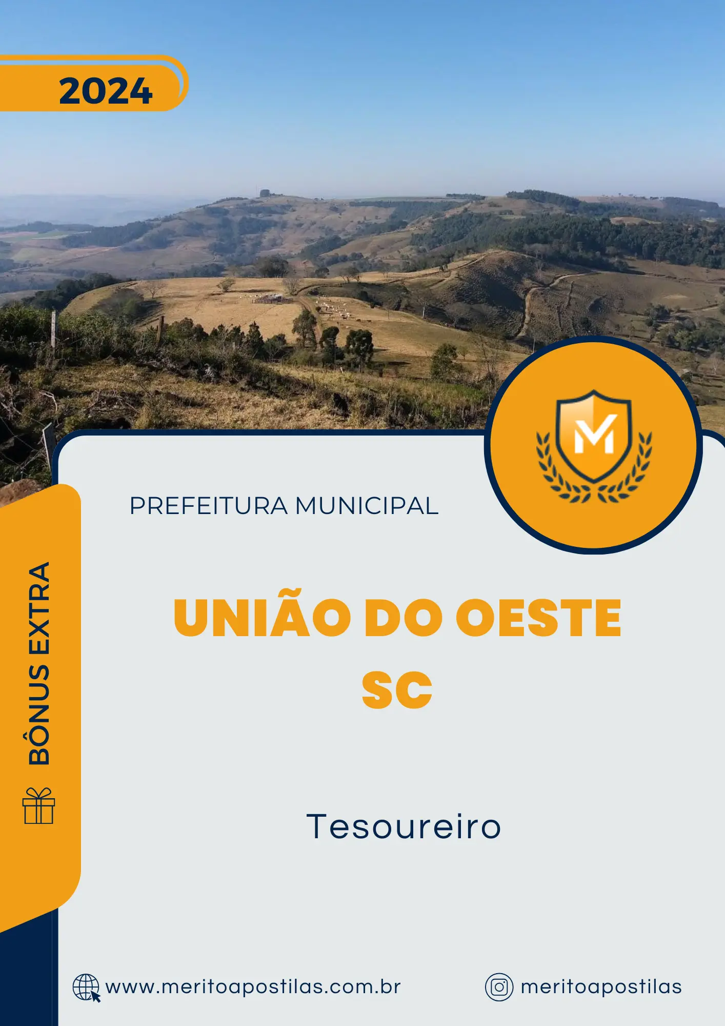 Apostila Tesoureiro Prefeitura União do Oeste SC 2024