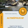 Apostila Agente De Apoio Operacional I Padaria Prefeitura de Altinópolis SP 2024