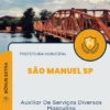 Apostila Auxiliar De Serviços Diversos Masculino Prefeitura de São Manuel SP 2024