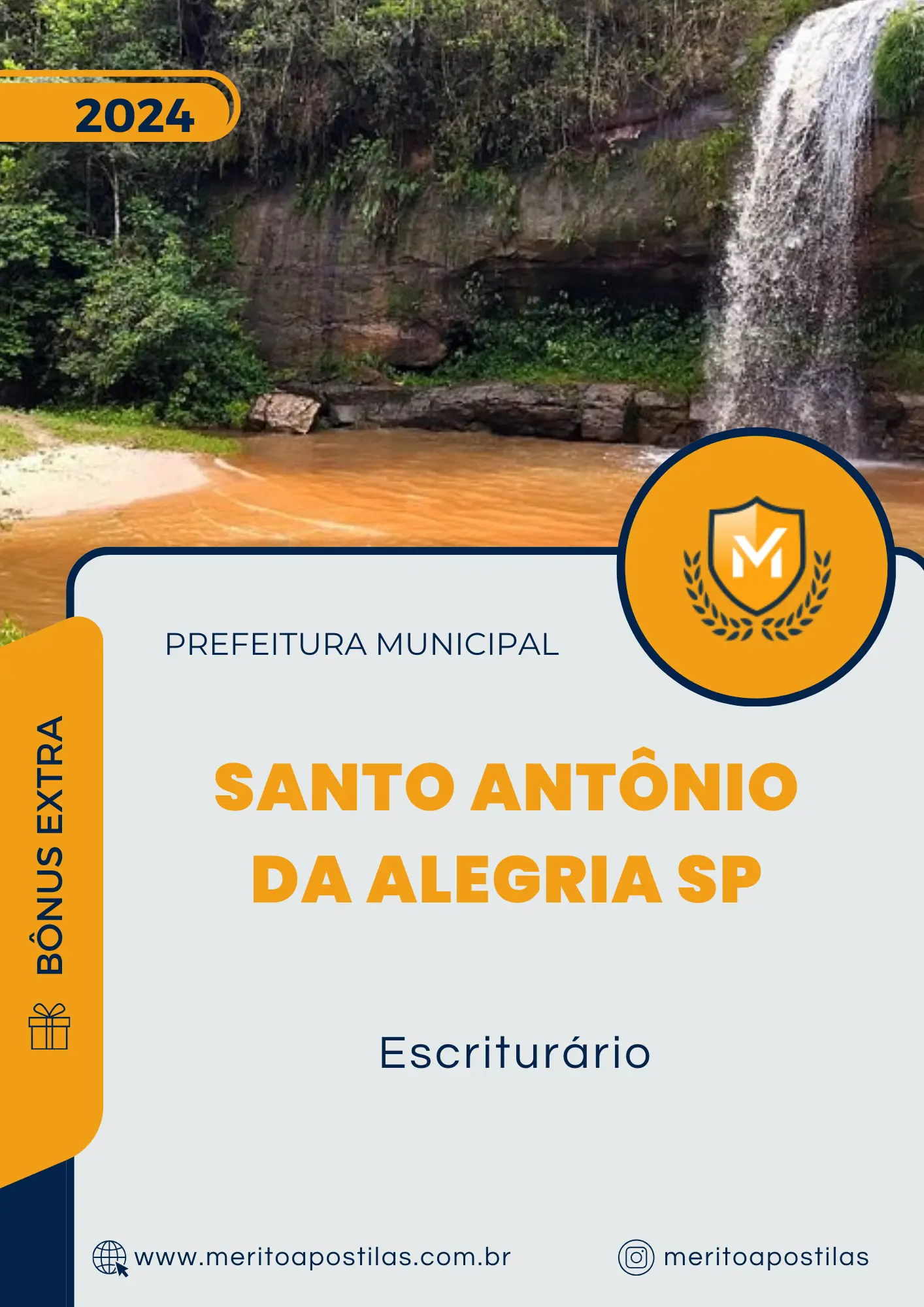 Apostila Escriturário Prefeitura de Santo Antônio da Alegria SP 2024