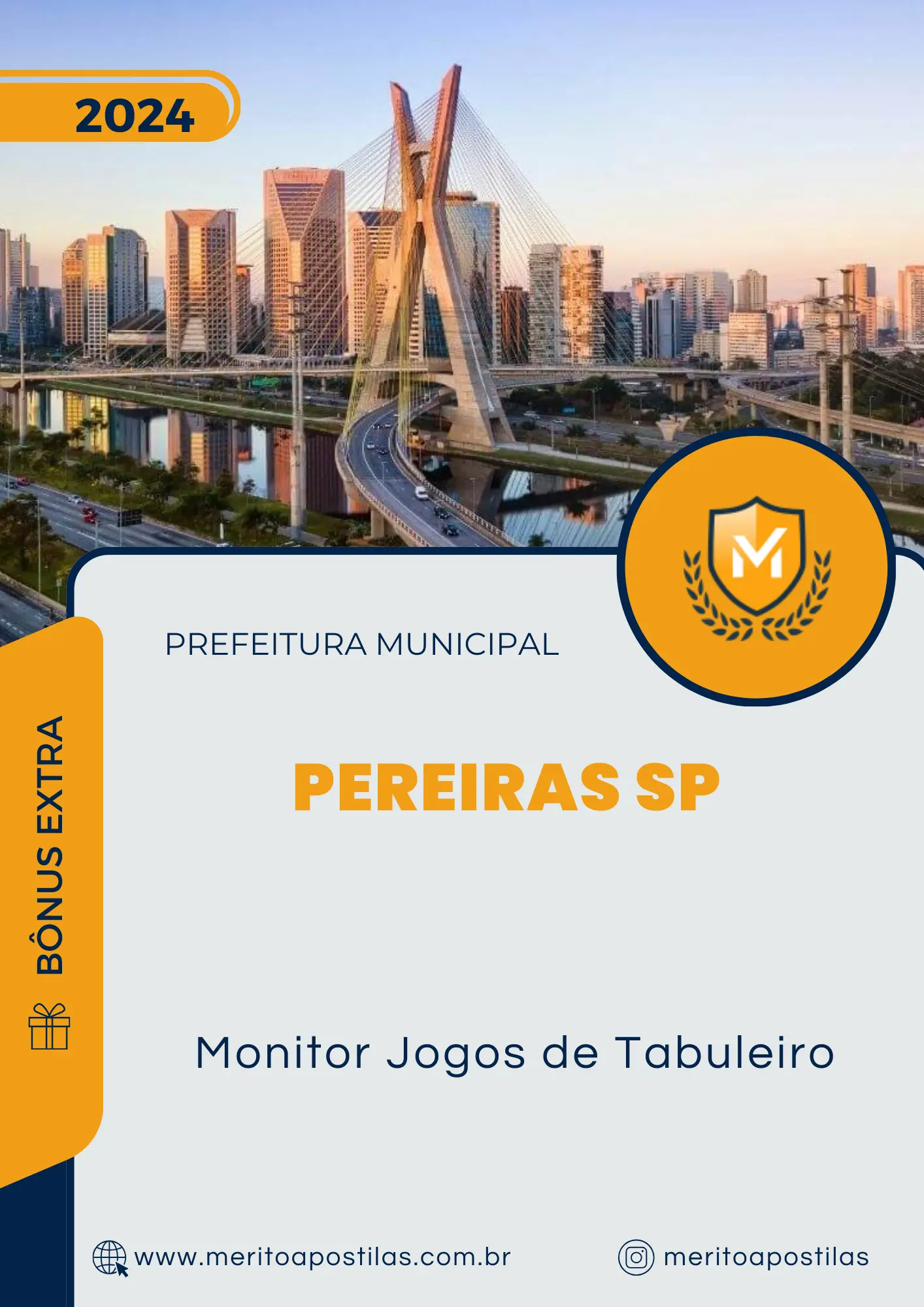 Apostila Monitor Jogos de Tabuleiro Prefeitura de Pereiras SP 2024