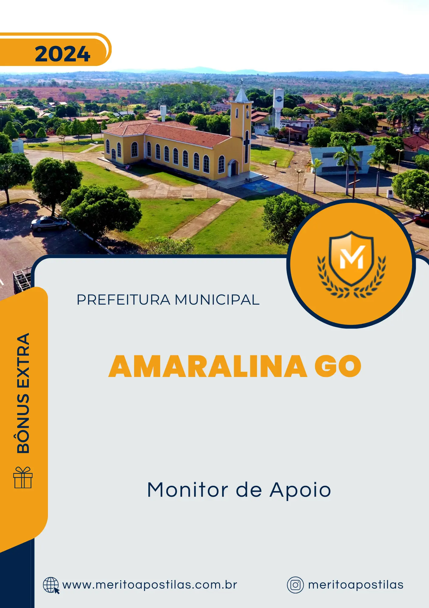 Apostila Monitor de Apoio Prefeitura de Amaralina GO 2024