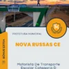Apostila Motorista De Transporte Escolar Categoria D Prefeitura de Nova Russas CE 2024