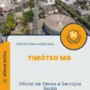Apostila Oficial de Obras e Serviços Solda Prefeitura Timóteo MG 2024