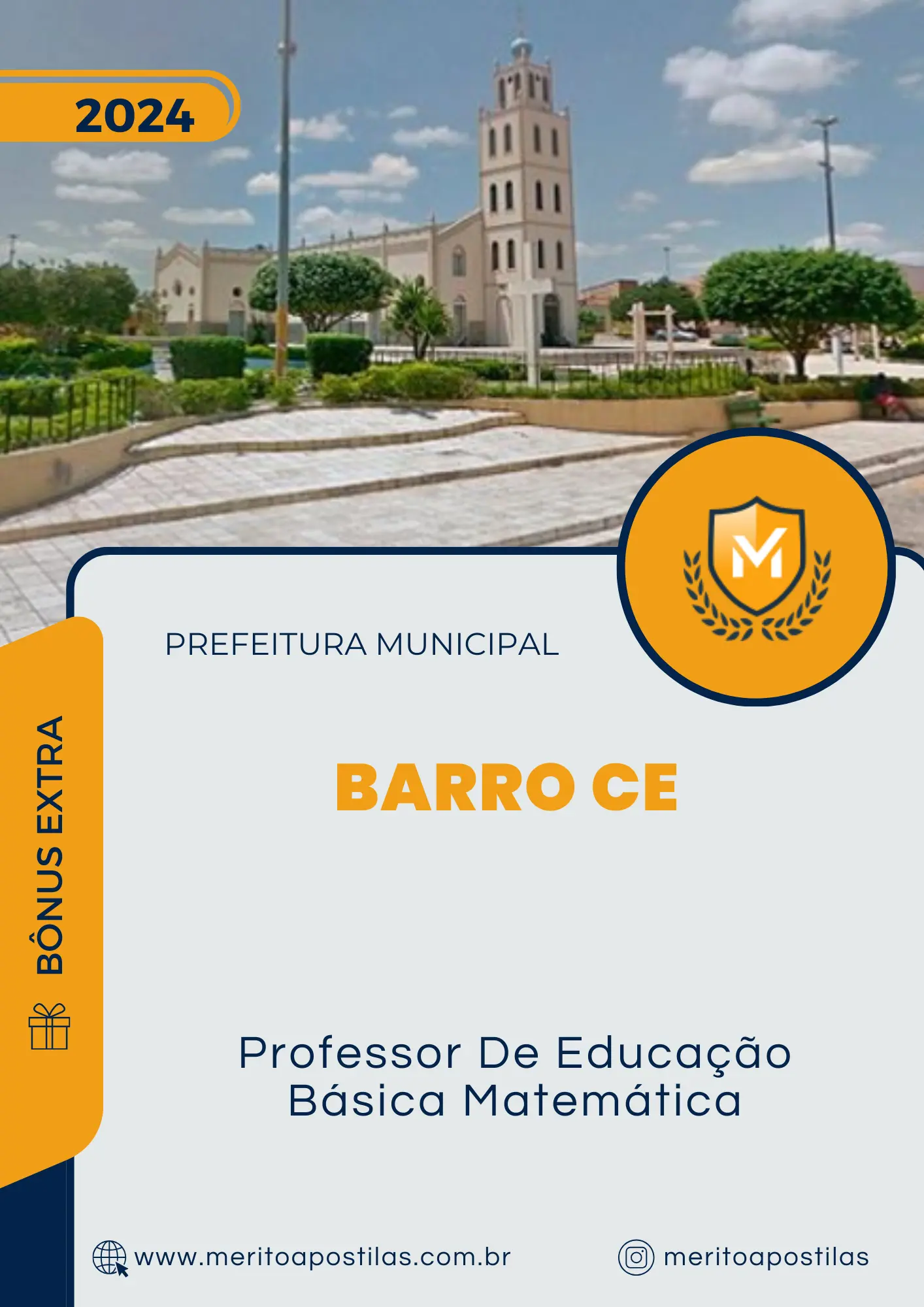 Apostila Professor De Educação Básica Matemática Prefeitura de Barro CE 2024