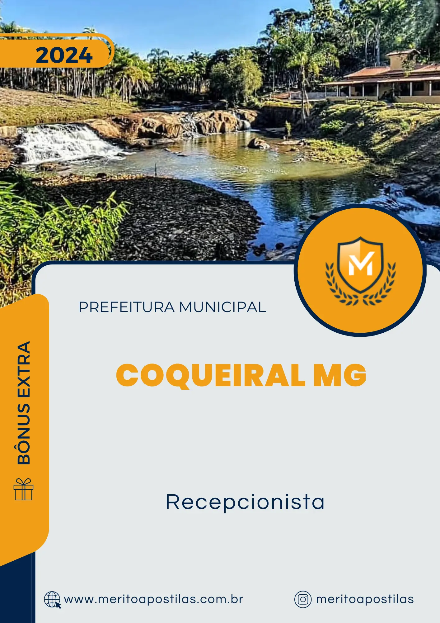 Apostila Recepcionista Prefeitura Coqueiral MG 2024