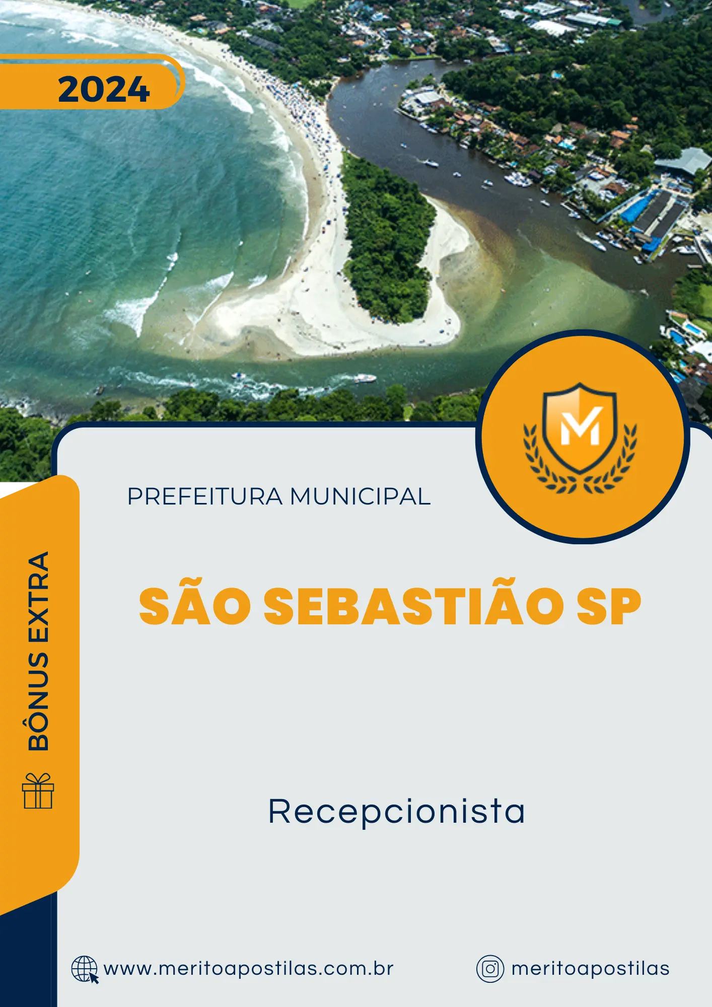 Apostila Recepcionista Prefeitura São Sebastião SP 2024