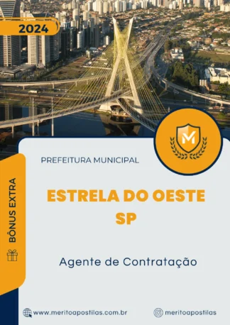 Apostila Agente de Contratação Prefeitura Estrela do Oeste SP 2024