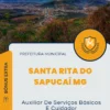 Apostila Auxiliar De Serviços Básicos E Cuidador Prefeitura de Santa Rita do Sapucaí MG 2024