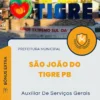 Apostila Auxiliar De Serviços Gerais Prefeitura de São João do Tigre PB 2024