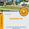 Apostila Auxiliar de Serviços Gerais Feminino Concurso PRESERV de Sarandi PR 2024