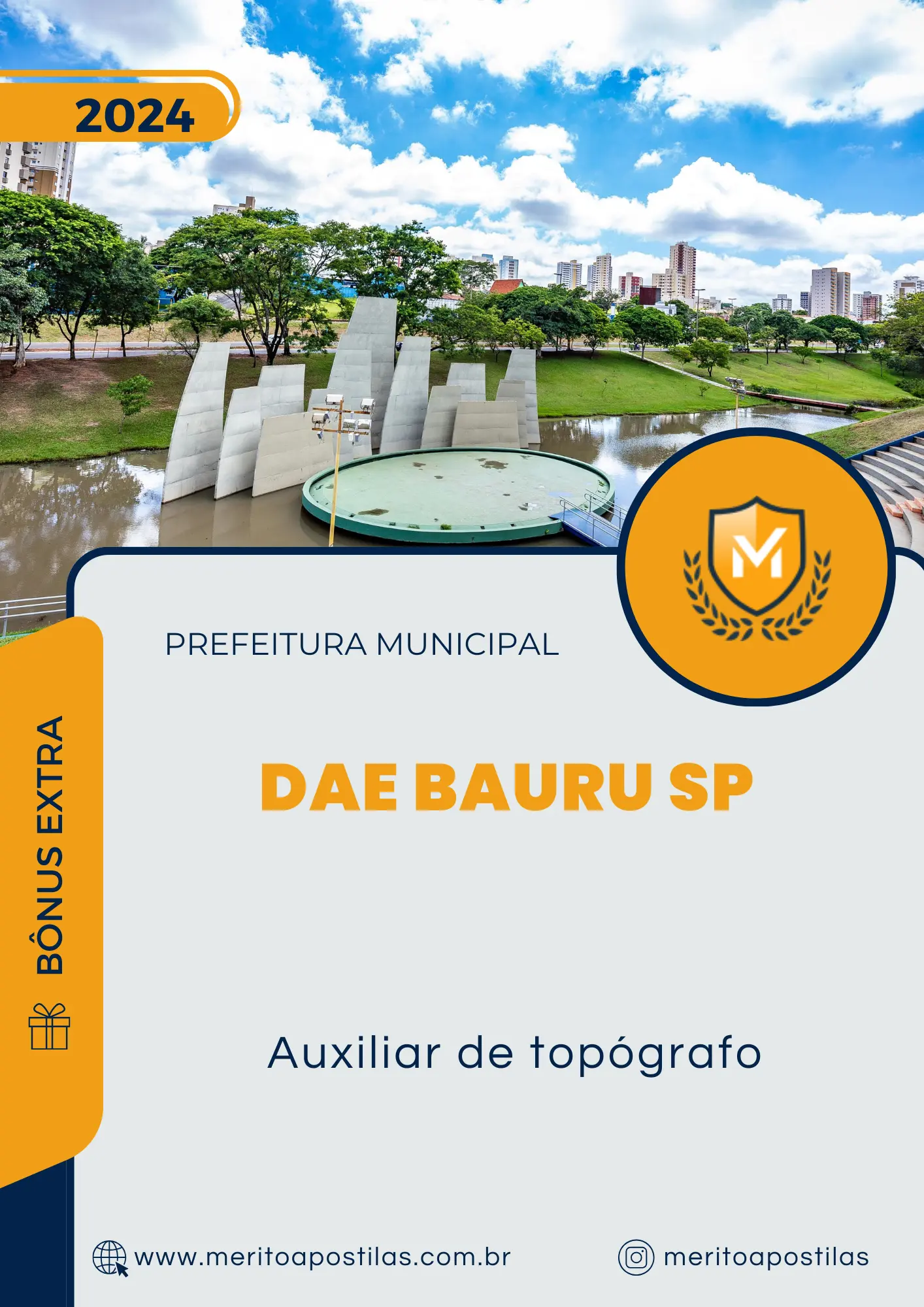 Apostila Auxiliar de Topógrafo Concurso DAE Bauru SP 2024