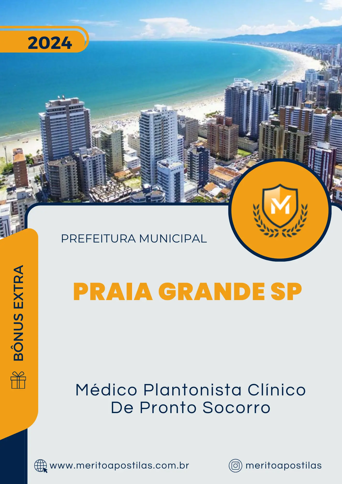 Apostila Médico Plantonista Clínico De Pronto Socorro Prefeitura Praia Grande SP 2024