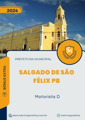 Apostila Motorista D Prefeitura Salgado de São Félix PB 2024