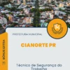 Apostila Técnico de Segurança do Trabalho Prefeitura Cianorte PR 2024