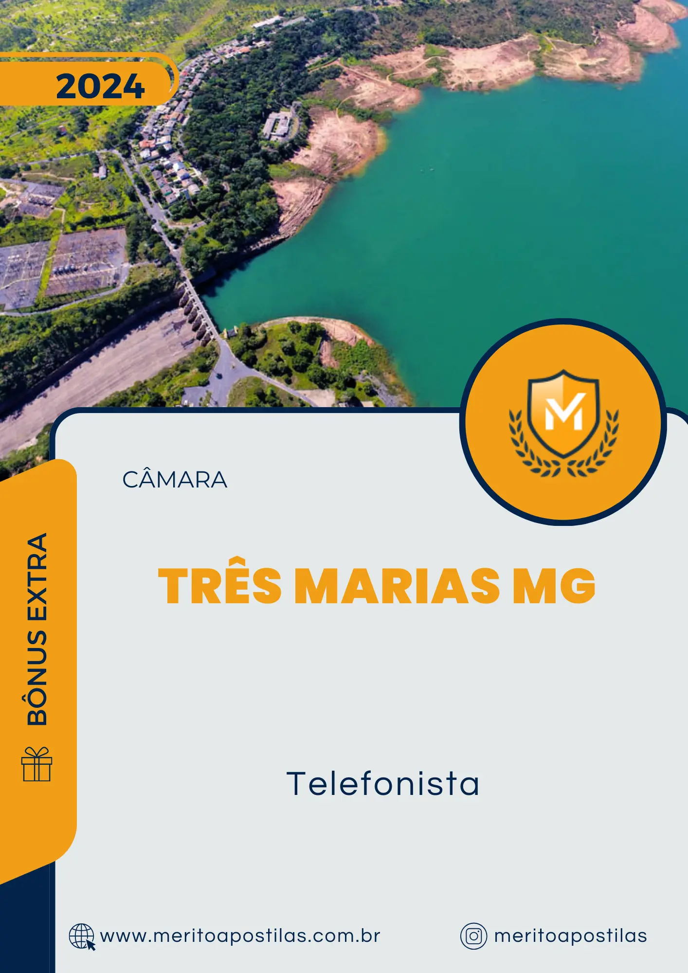 Apostila Telefonista Câmara de Três Marias MG 2024