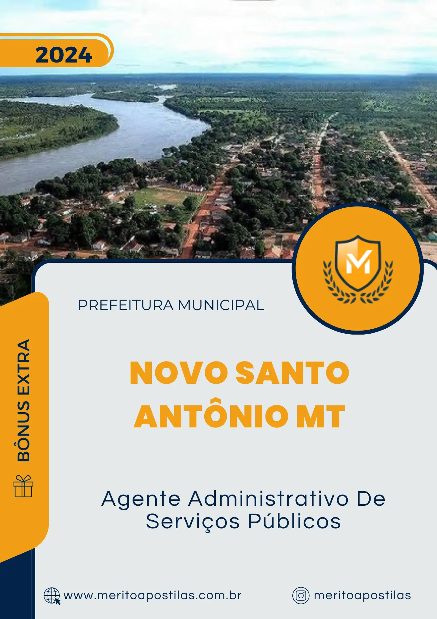 Apostila Agente Administrativo De Serviços Públicos Prefeitura de Novo Santo Antônio MT 2024