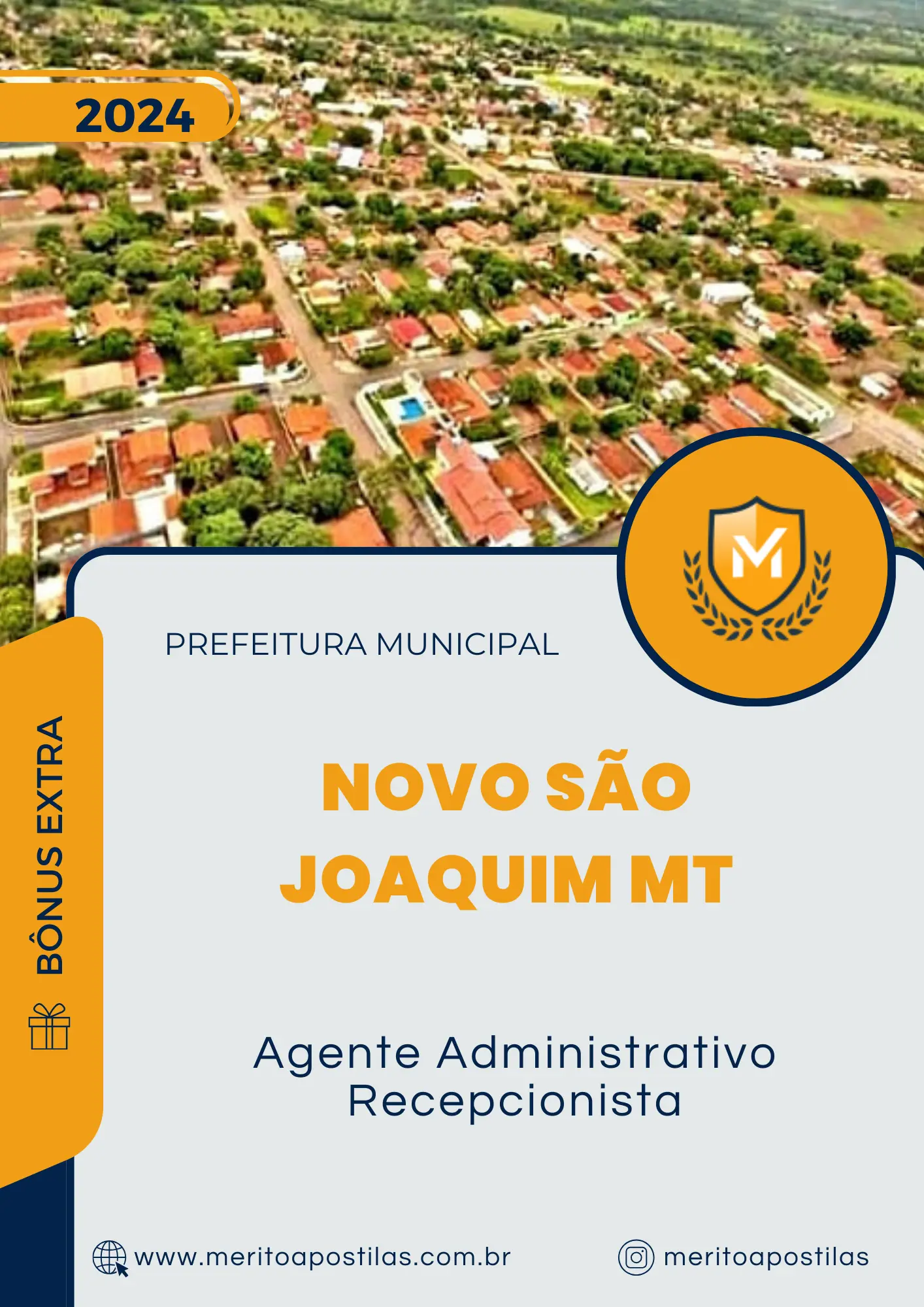 Apostila Agente Administrativo Recepcionista Prefeitura de Novo São Joaquim MT 2024