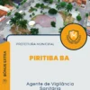 Apostila Agente de Vigilância Sanitária Prefeitura de Piritiba BA 2024
