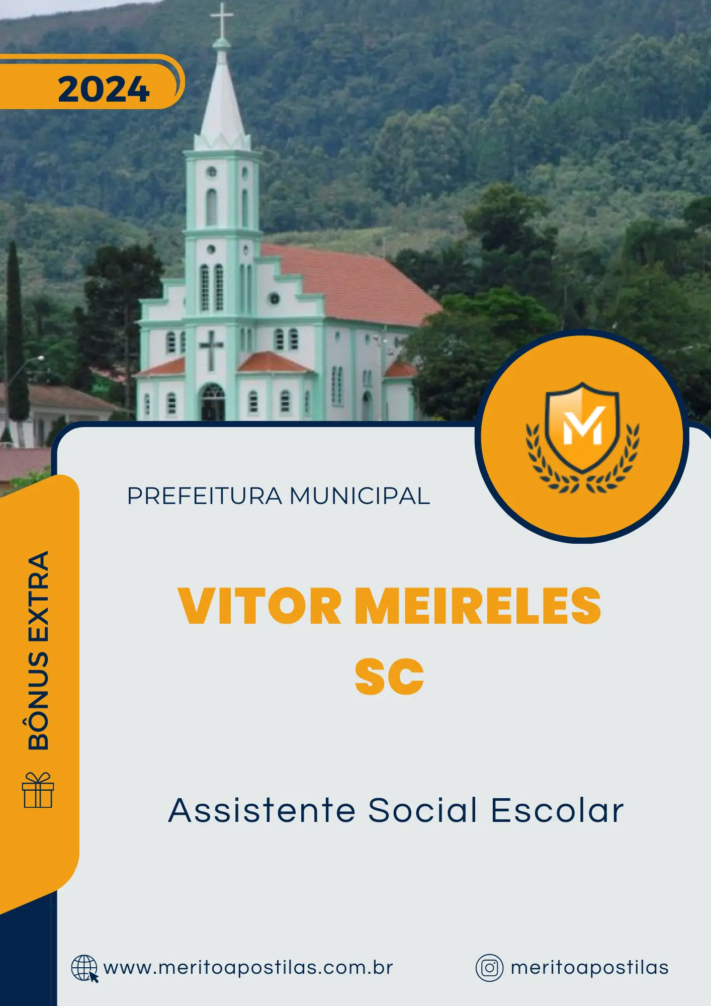 Apostila Assistente Social Escolar Prefeitura de Vitor Meireles SC 2024