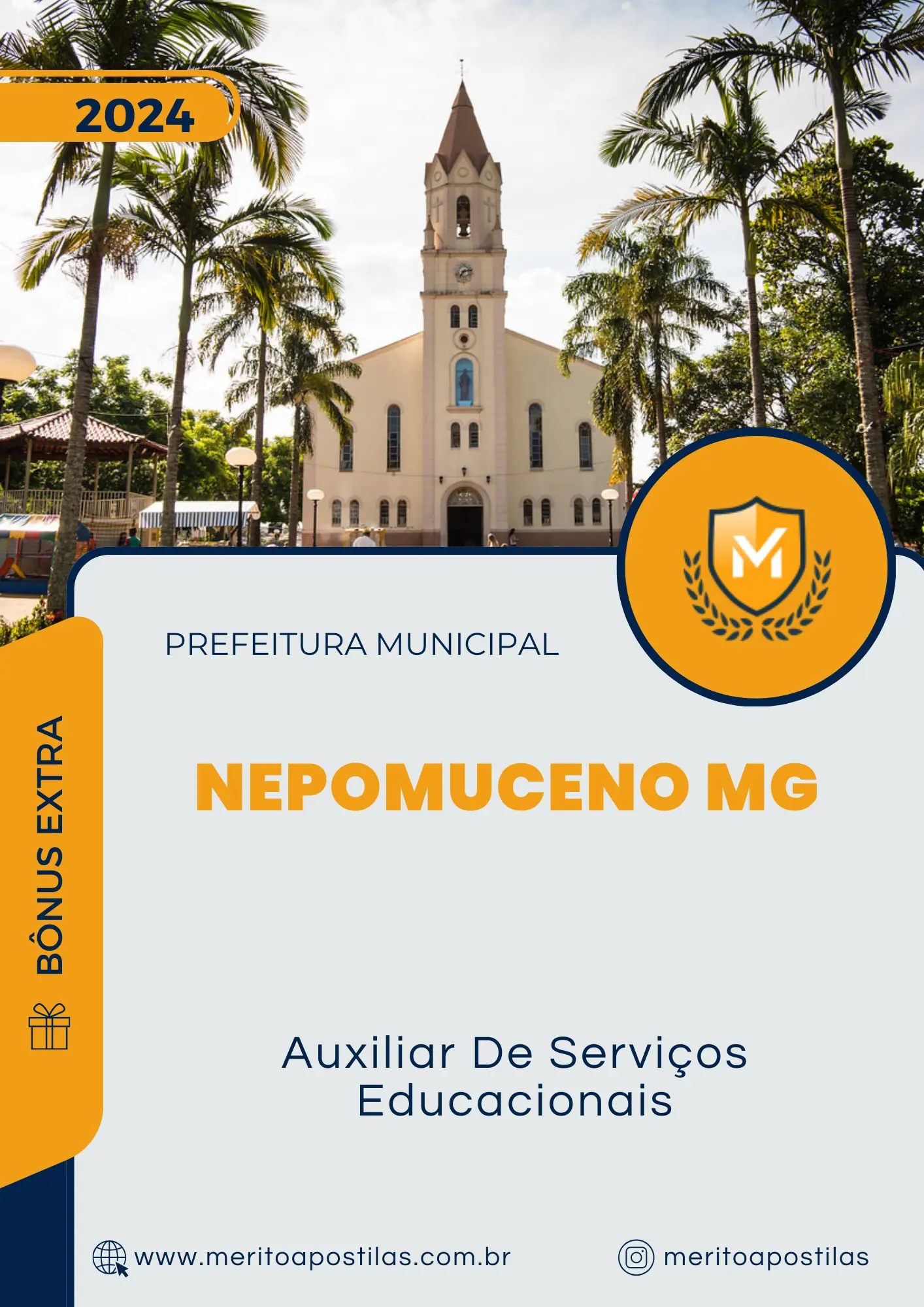 Apostila Auxiliar De Serviços Educacionais Prefeitura de Nepomuceno MG 2024