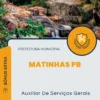 Apostila Auxiliar De Serviços Gerais Prefeitura Matinhas PB 2024