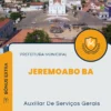Apostila Auxiliar De Serviços Gerais Prefeitura de Jeremoabo BA 2024