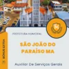 Apostila Auxiliar De Serviços Gerais Prefeitura de São João do Paraíso MA